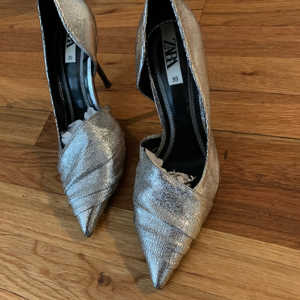 Zara siver heels size 39 ( US 8.5) - Picture 7 of 8